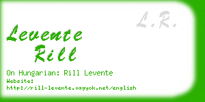 levente rill business card